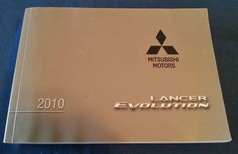 2010 mitsubishi lancer evolution owners manual oem