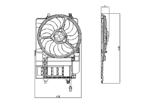 Replace mc3115101 - 2003 mini cooper dual fan assembly car oe style part