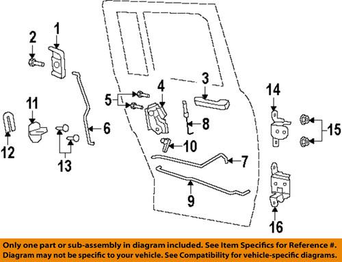 Mopar oem 4589412ag lock & hardware-rear door-latch