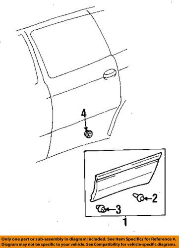 Toyota oem 7507508010b0 side loading door-body side molding