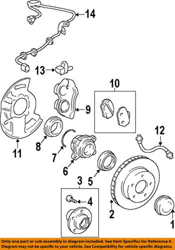 Toyota oem 4351260151 front brake rotor/disc/disc brake rotor