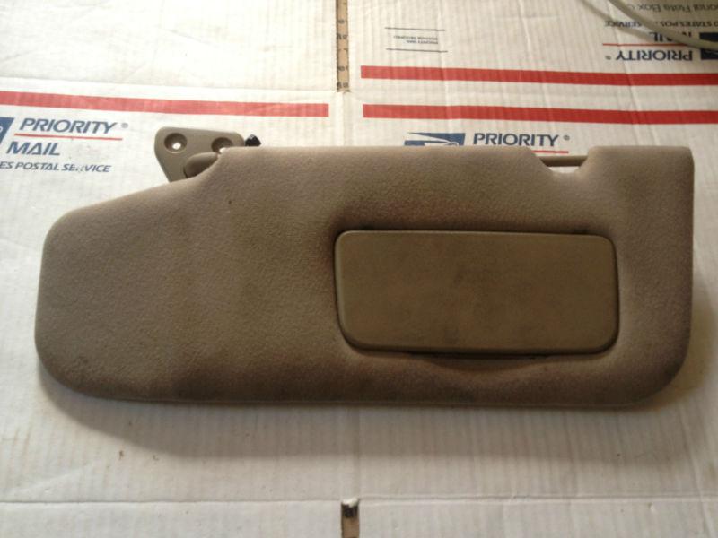 Nissan altima drivers side sun visor shade lighted lh 98-01 tan cloth