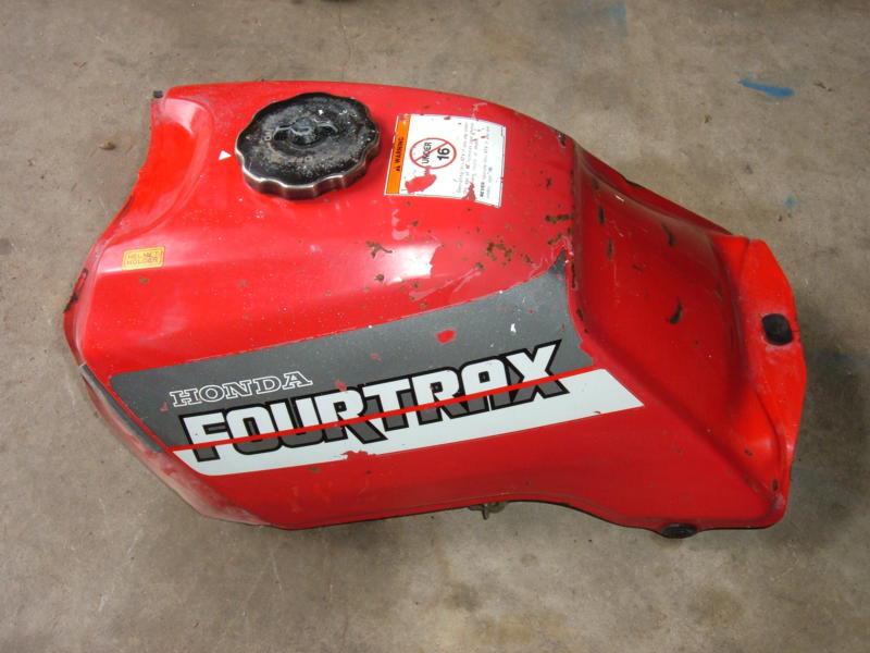 1992 honda fourtrax trx 300 atv red gas fuel tank w/ cap and petcock nice