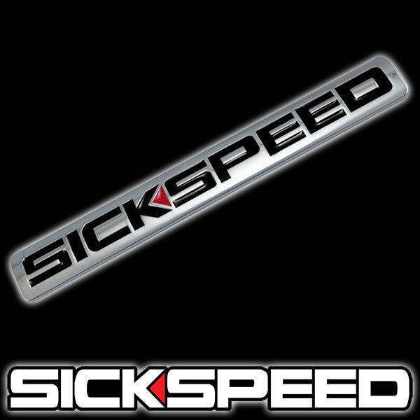 Chrome/black metal sickspeed engine race motor swap badge for trunk hood door