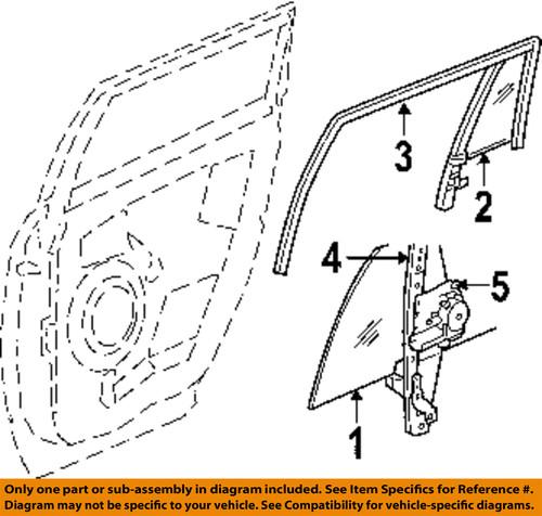 Chrysler oem 5102343ac glass-rear door-run weather strip