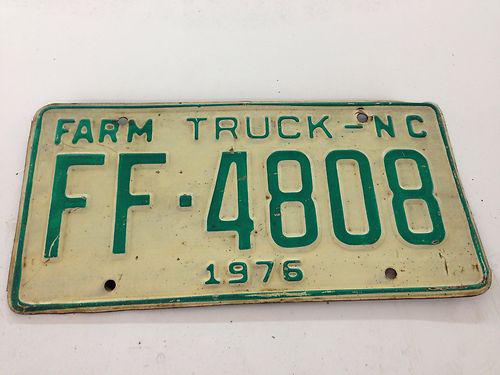 1976 north carolina license plate