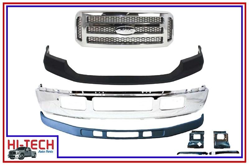 New 05 06 07 ford f250 f350 super duty chrome front bumper combo 5c3z 17757 ba