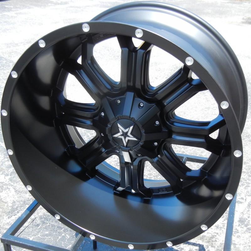 20x12" tis 535b black wheels rims chevy silverado gmc sierra 1500 ford f-150 4x4