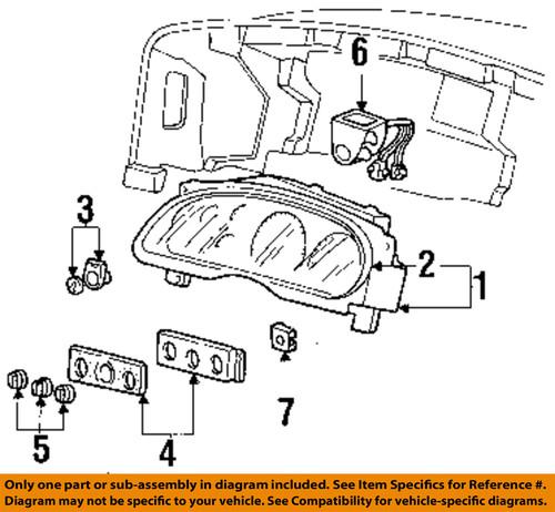 Ford oem f87z18519aa cluster & switches-knob