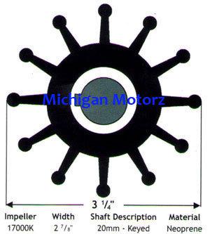 Sherwood water pump impeller kit - deere, cummins, caterpillar - sh17000k