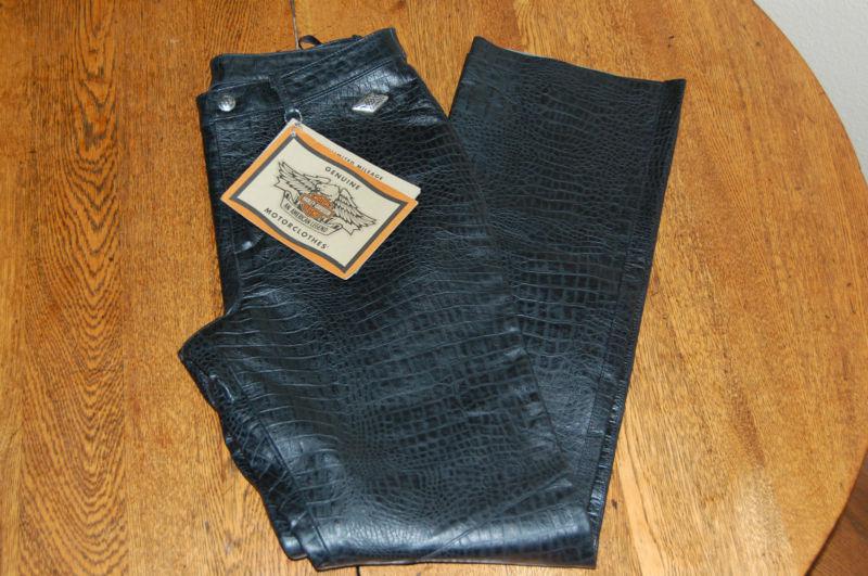 Harley davidson black leather pants nwt 