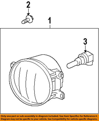 Toyota oem 812100w050 fog light-fog lamp assembly