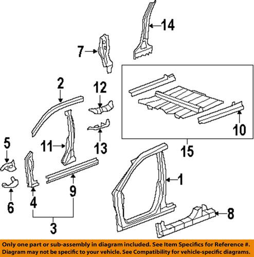 Honda oem 64130swaa00zz hinge pillar-inner pillar