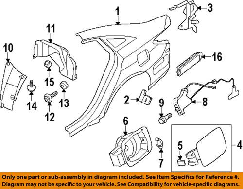 Hyundai oem 715033qc00 quarter panel