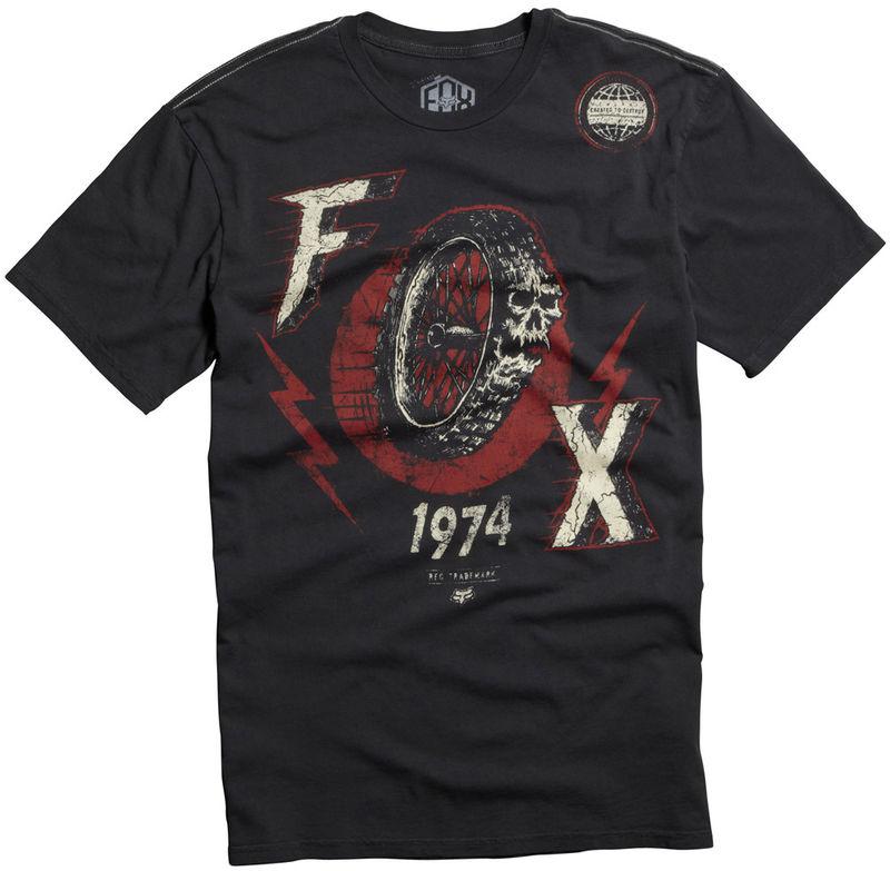 Fox zz moto black tee shirt t-shirt motocross t tshirt mx 2014