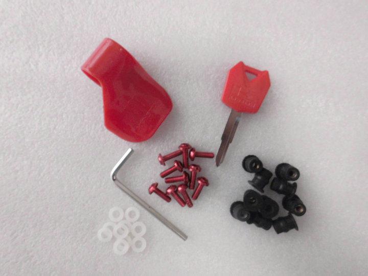 Windshield windscreen screw+cruise control+key red for kawasaki zx zzr ex ninja