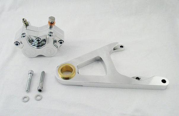 Performance machine frt caliper single disc pol alu for h-d fxsts fxstsb 88-99