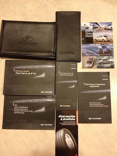 2010 hyundai sonata owners manual, case and added books