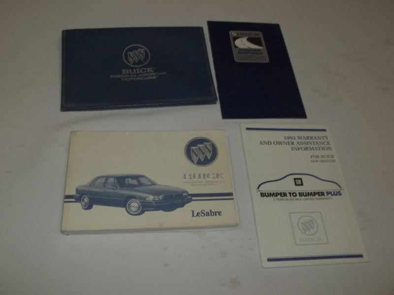 1993 buick lesabre owner's manual 4/pc.set & blue buick factory case. free s/h