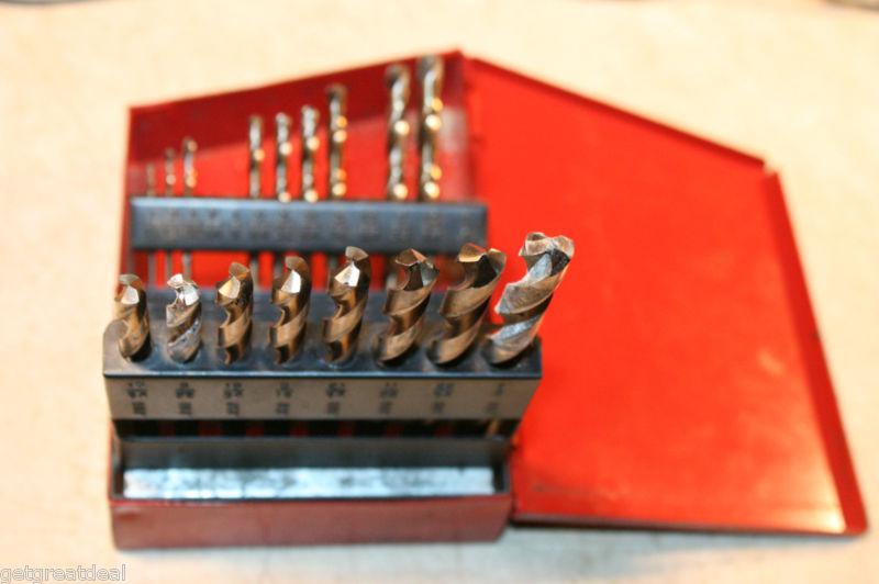 Matco tools 17 piece cobalt drill bit set in metal red case