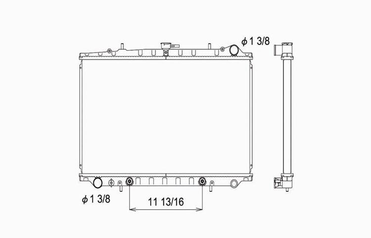 Replacement radiator 89-94 nissan maxima automatic / manual 3.0l v6 2146096e01