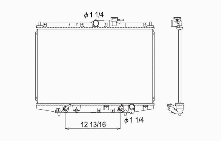 Replacement radiator 98-02 honda accord automatic / manual 2.3l l4 19010paaa53