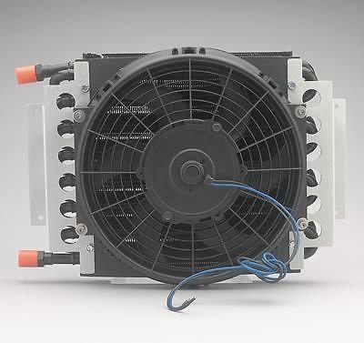 Derale 15800 oil cooler 11.5" x 15.75" x 5" cooler 10" fan -8 an male kit