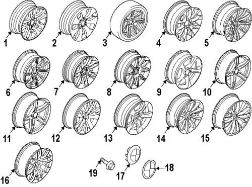 Bmw 36116768859 genuine oem factory original wheel, alloy