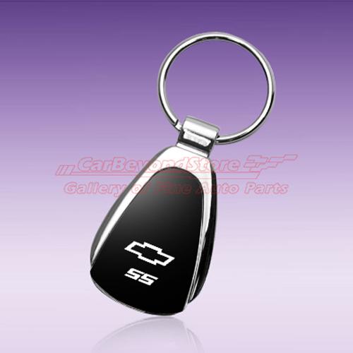 Chevrolet ss black tear drop metal key chain, keychain, key ring, free sh + gift