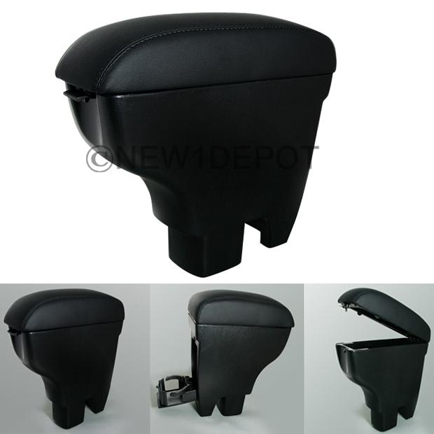 1x black leatherette center storage console armrest for suzuki swift 2004 2008