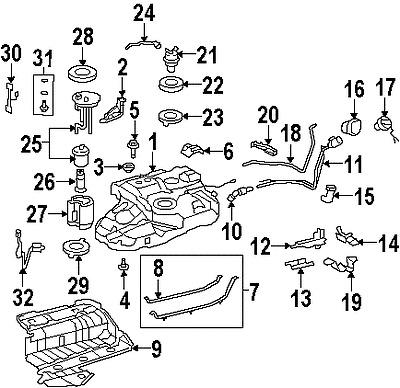 Toyota 7765148010 genuine oem factory original fuel tank cushion