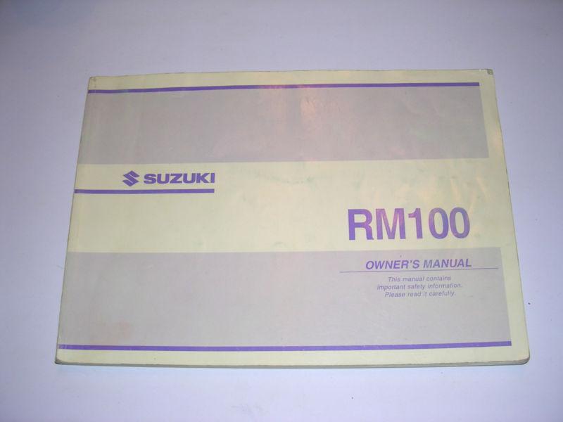 Suzuki rm100 rm 100 original owners manual