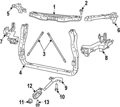 Dodge 5156117aa genuine oem factory original support brace