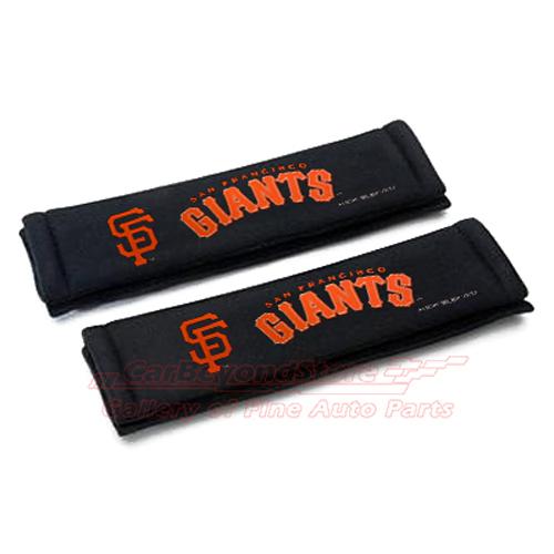 Mlb san francisco giants car seat belt shoulder pads, pair, licensed + free gift