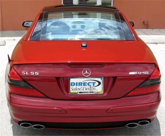 2002-2009 mercedes sl sl55 sl63 r230 euro style rear lip spoiler (unpainted)