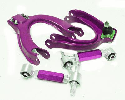 Purple adjustable front rear control arm camber kit honda civic crx 88-91 ef ef9