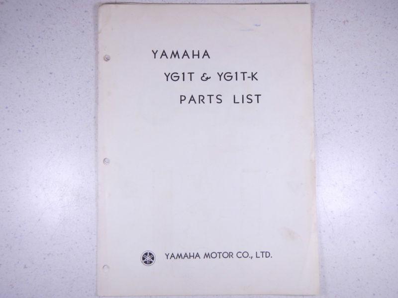 66 yamaha yg1t & yg1t-k nos oem parts list manual booklet book 1966