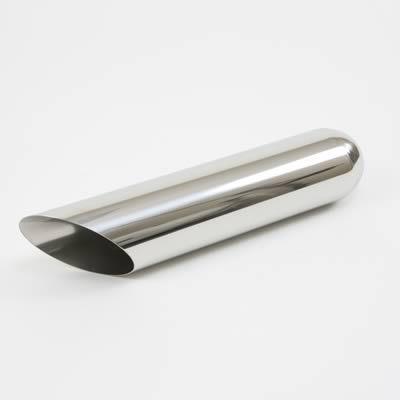 Jones exhaust stainless steel exhaust tip 2 1/2" weld-on 4" out polished