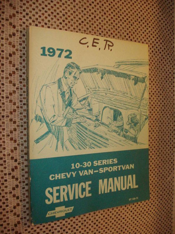 1972 chevy van shop manual service book sportvan orig.