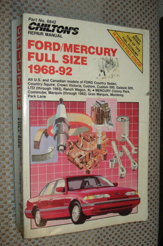 1968-1992 ford mercury shop manual service book 85 86 83 69 70 71 72 73 74 75 76