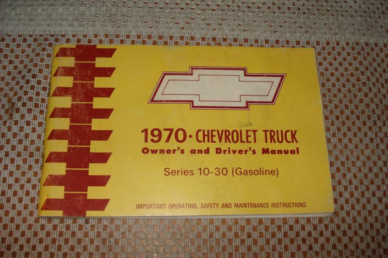 1970 chevy truck owners manual original glove box book