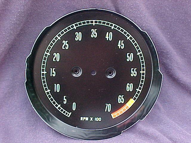 Brand new corvette tachometer face 1965-1967 6500 redline, 435, l-88, 425hp