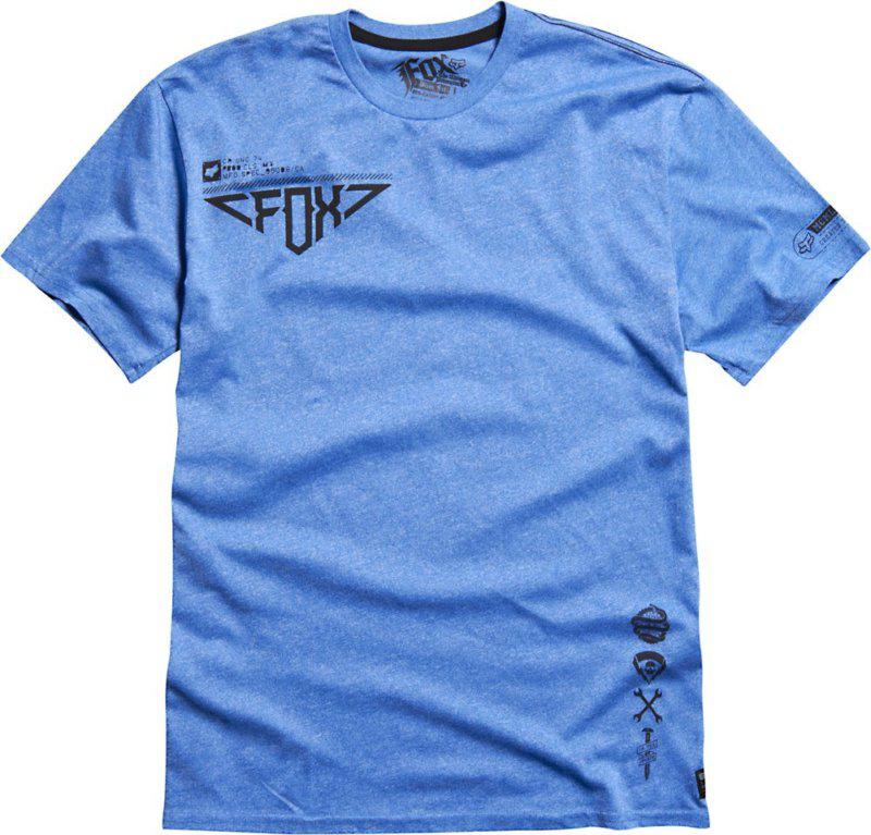 Fox racing mens lockdown premium t-shirt 2013 small blue