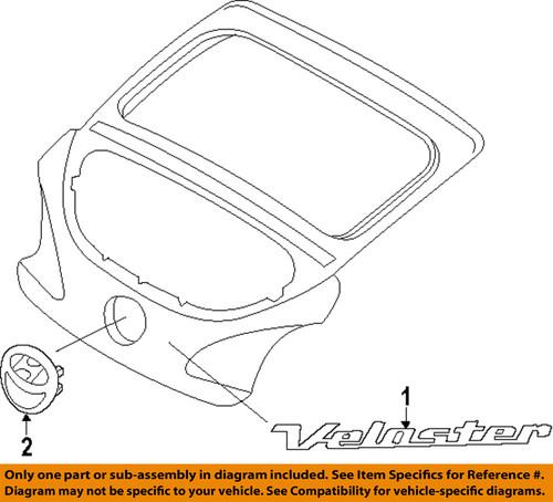 Hyundai oem 863102v000 lift gate-emblem badge nameplate