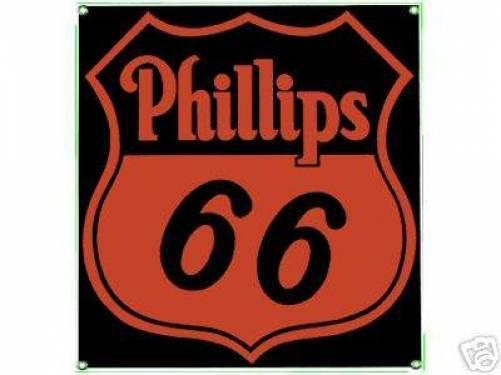 Phillips 66 porcelain coated sign