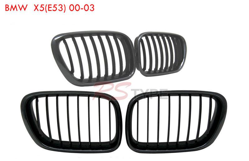 Sport style front hood bumper grill grille abs ft 00 01 02 03 bmw e53 x5 