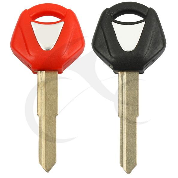 Black+red blank key uncut blade for yamaha xvs1300 xt660 fz6 tdm850/900 vmx1700