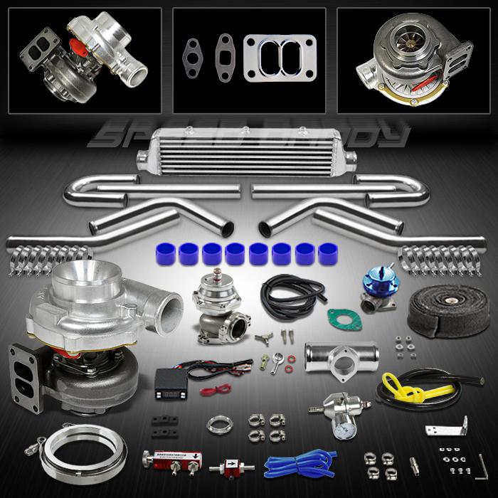 T70 11pc t3 universal turbo kit stage iii turbocharger+intercooler+bov+wg+timer