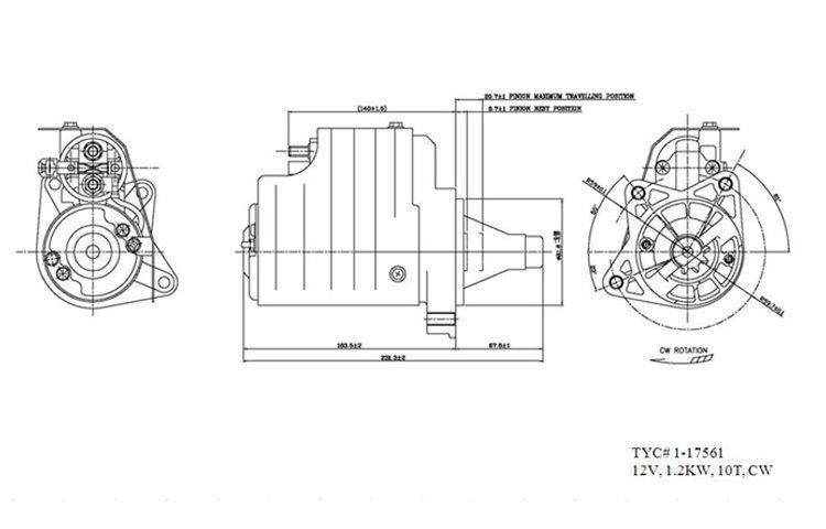 New replacement starter 95-00 1996 1997 1998 1999 chrysler dodge 2.5l v6 4609150