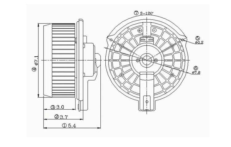 Replacement blower motor asy 01-07 02 03 04 05 06 toyota highlander 8710348020